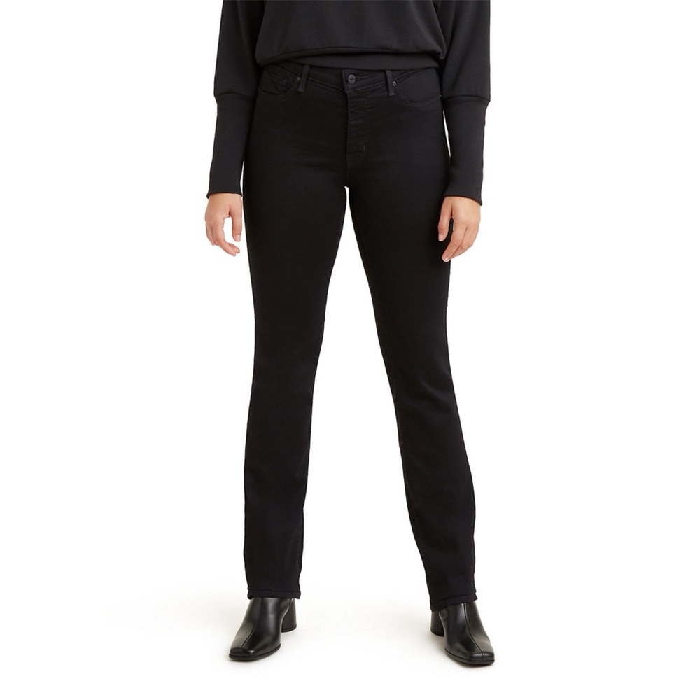 Levi's Women's Black Straight Leg Jeans - Picture 1 of 5